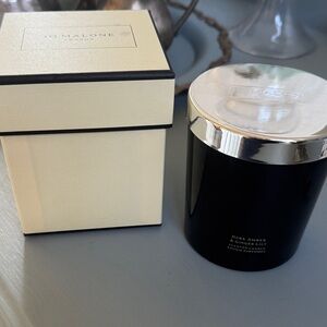 Jo Malone Dark Amber & Ginger Lily Candle - Black with Silver Lid